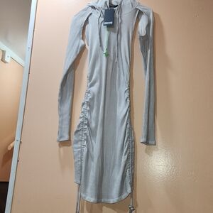 Dolls kill darker wavs white pitch ruched mini dress Atmosphere